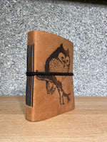 Lade das Bild in den Galerie-Viewer, Owl on a Branch Handmade Natural Leather Journal
