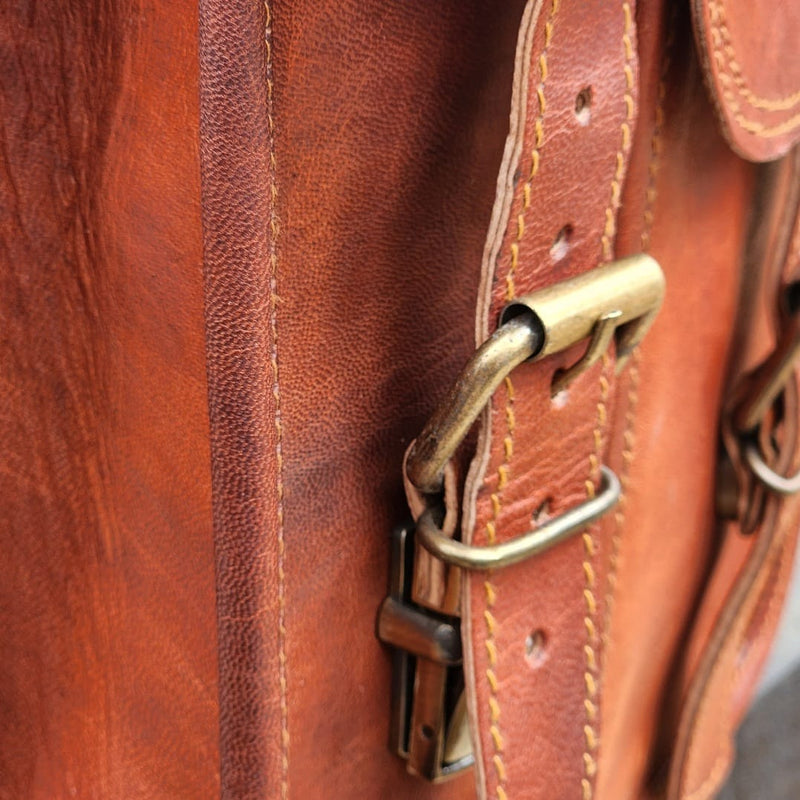 Double Bay 12 Inch Goat Leather Backpack