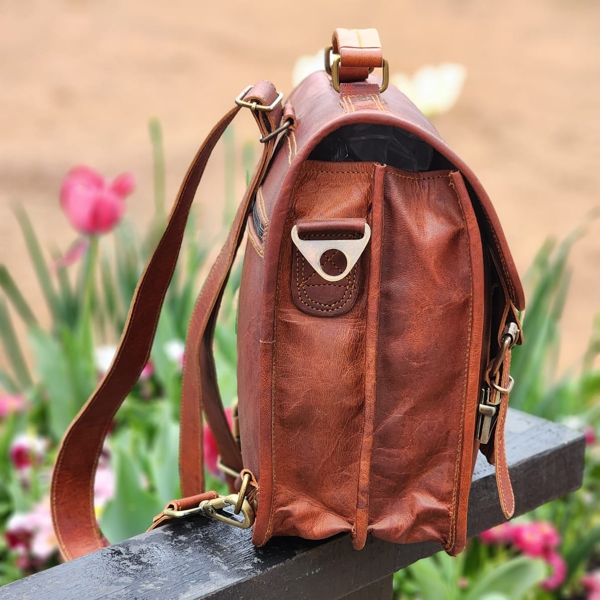 ALAMO 12 INCH GOAT LEATHER SATCHEL AND BACKPACK
