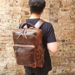 Load image into Gallery viewer, SYDNEY BUFFALO BACKPACK - BROWN
