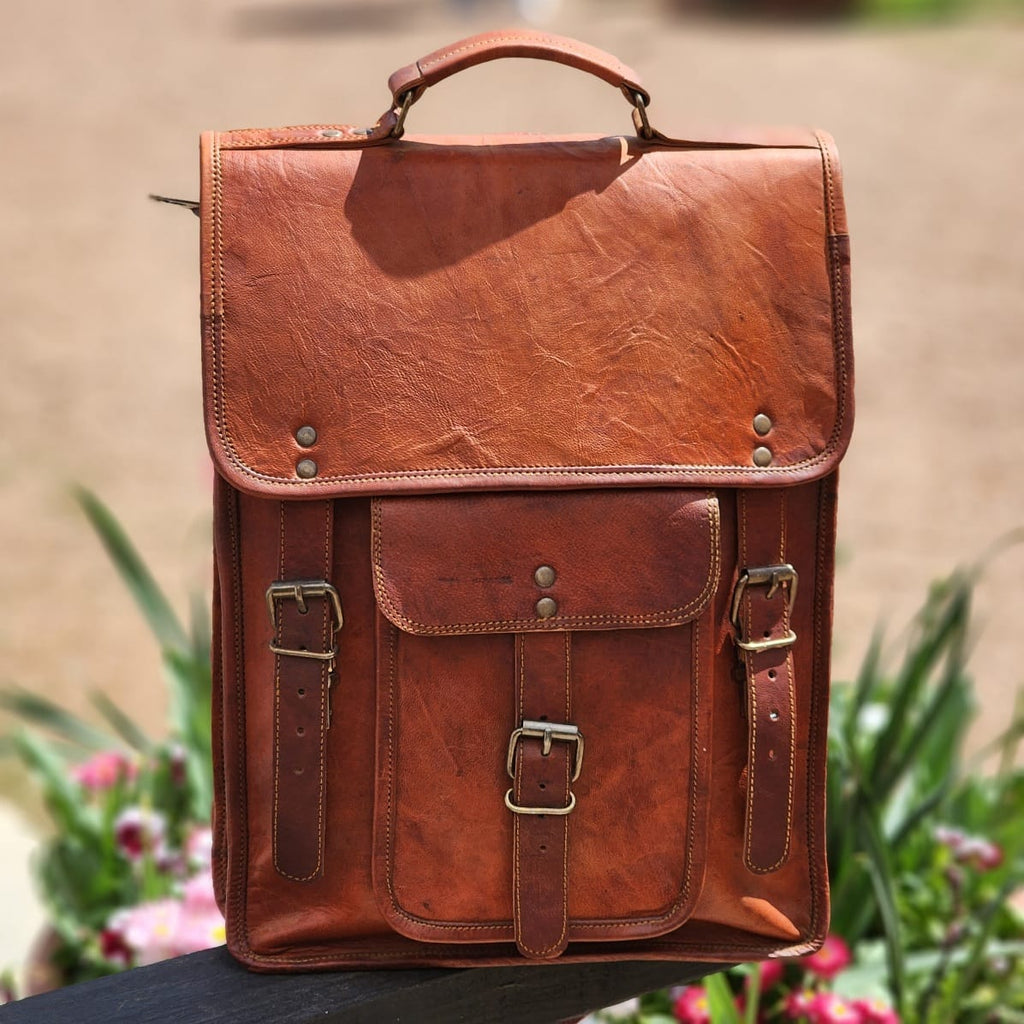 Double Bay 16 Inch Goat hide Backpack