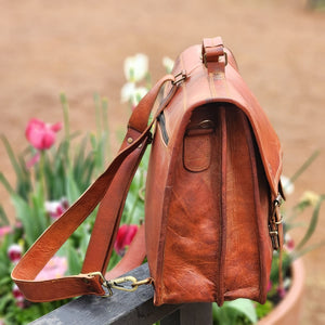 ALAMO 16 Inch Goat hide Satchel & Backpack 