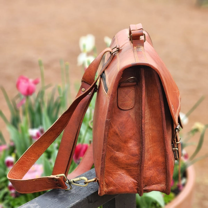 ALAMO 16 Inch Goat hide Satchel & Backpack 