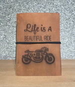 Cargar imagen en el visor de la galería, Tagebuch A Beautiful Ride Handmade Natural Leather
