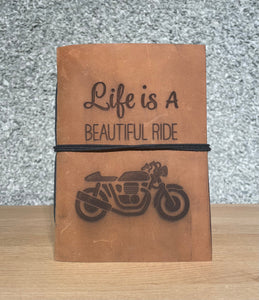 Tagebuch A Beautiful Ride Handmade Natural Leather