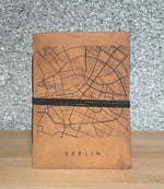 Load image into Gallery viewer, Berlin City Gridlines Handmade Natural Leather Journal
