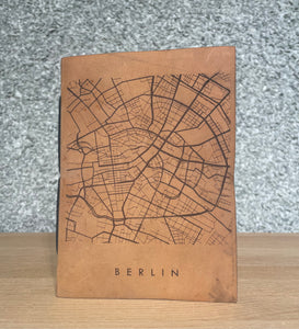 Berlin City Gridlines Handmade Natural Leather Journal