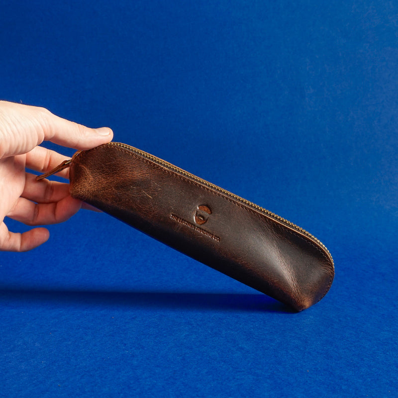 Bondi Pencil Case Waxed Buffalo Hide