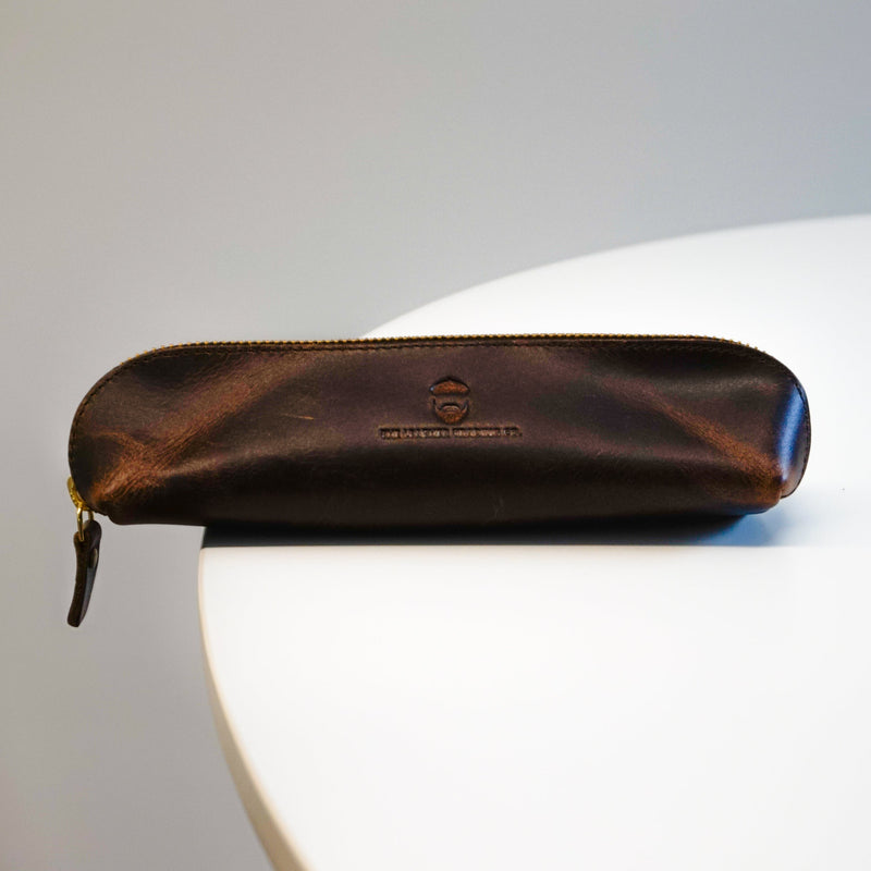 Bondi Pencil Case Waxed Buffalo Hide