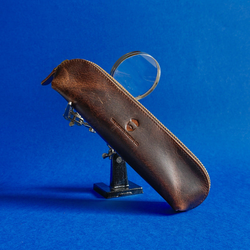 Bondi Pencil Case Waxed Buffalo Hide