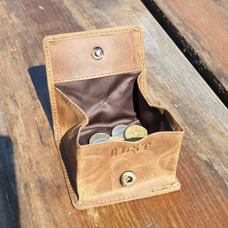 Chase - Compact Buffalo Leather Coin Pouch - The Leather Trading Co.