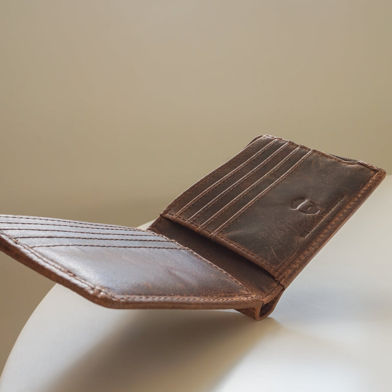 Double Bay Wallet Waxed Buffalo Hide