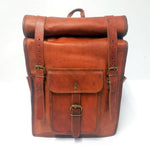 Load image into Gallery viewer, The Tank 16 Inch Indiana Jones Goat Leather Leather Roll Top Backpack
