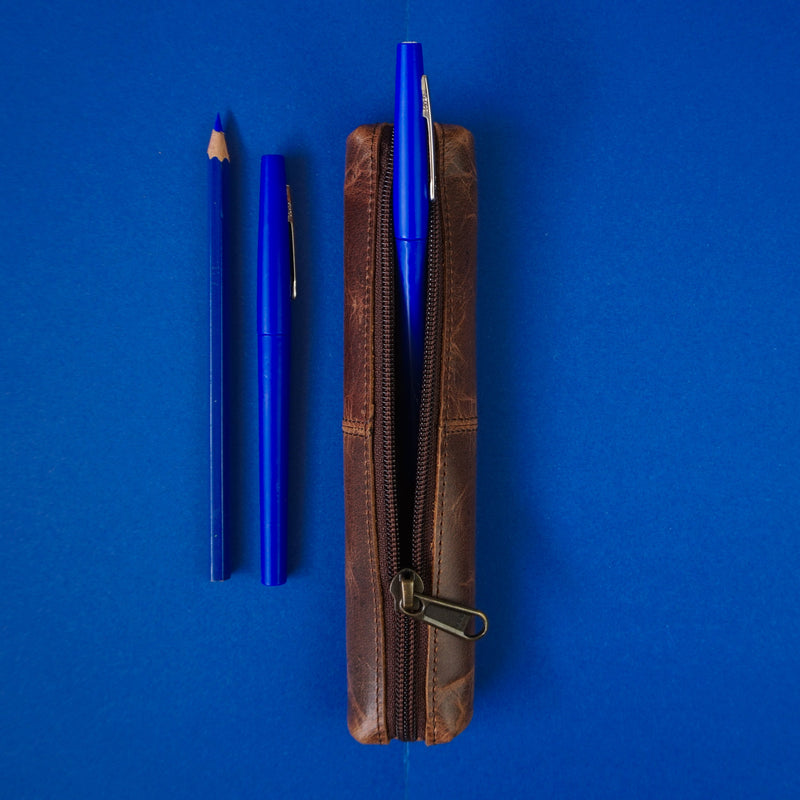 Hornsby Pencil Case Waxed Buffalo Hide