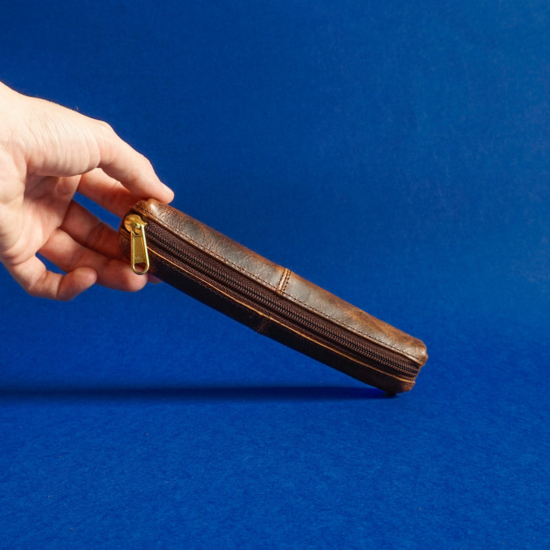Hornsby Pencil Case Waxed Buffalo Hide