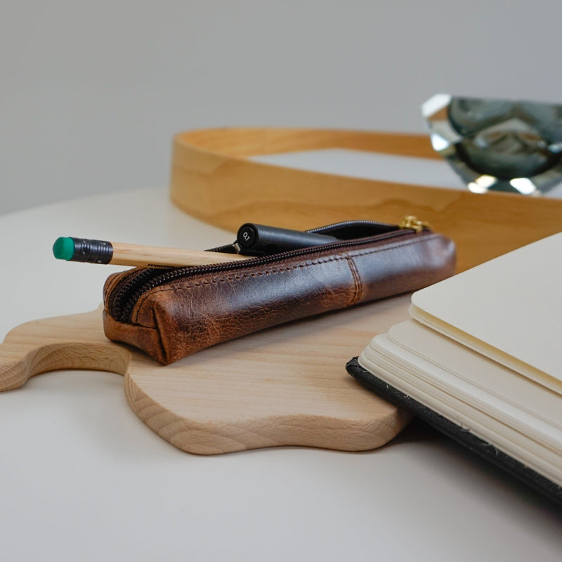 Hornsby Pencil Case Waxed Buffalo Hide