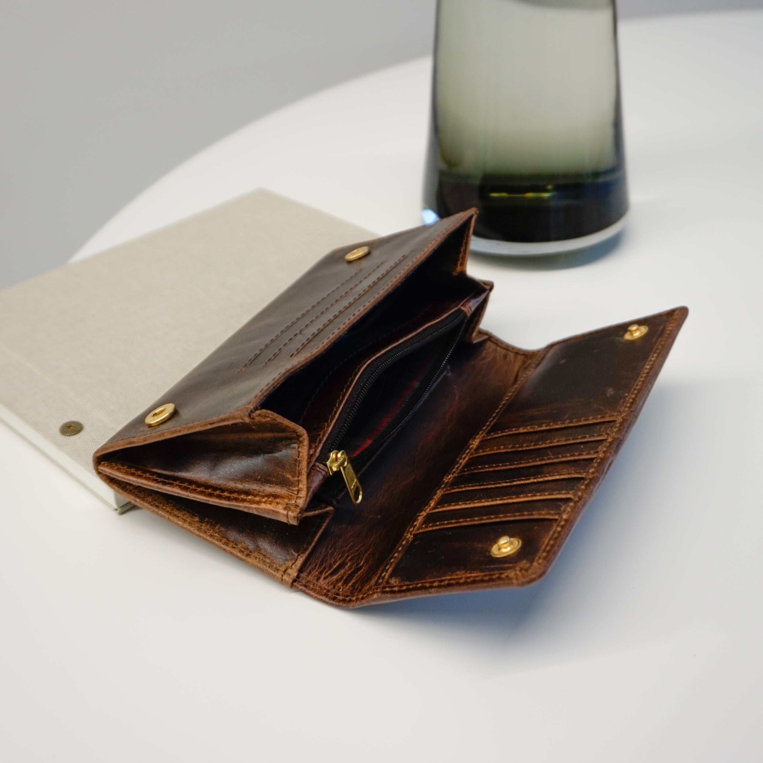 Hunters Hill Clutch Wallet Waxed Buffalo Hide