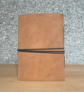 Life is Like a Bicycle Handmade Natural Leather Journal