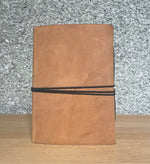 Load image into Gallery viewer, Think Like a Proton Handmade Natural Leather Journal
