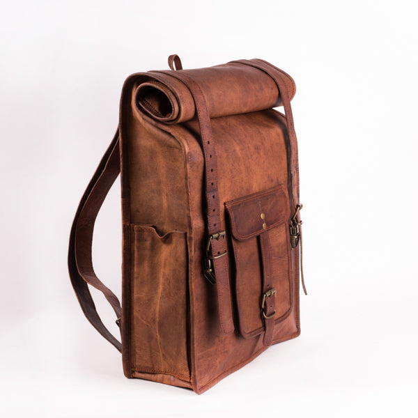 Kakadu 16 GT Goat Leather Leather Roll Top Backpack