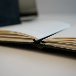 Midori A5 Journal Lock in Black Cowhide