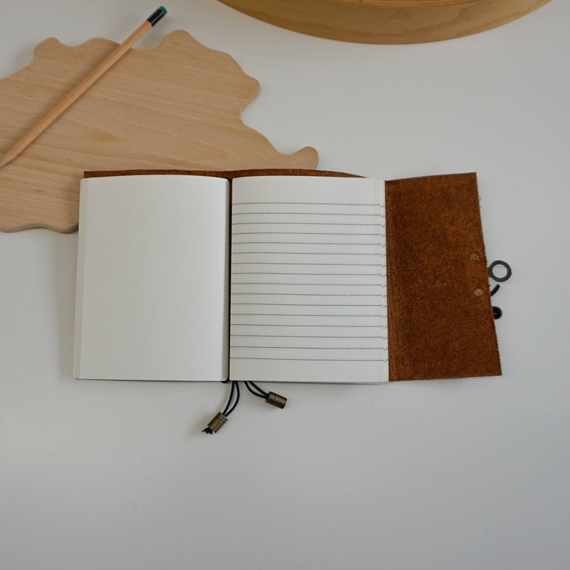 Midori A5 Journal Lock in Waxed Buffalo Hide