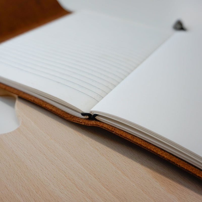 Midori A5 Journal Elastic in Waxed Buffalo Hide