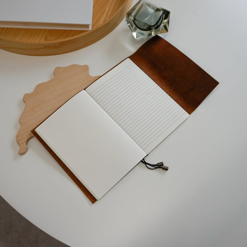 Midori A5 Journal Elastic in Waxed Buffalo Hide