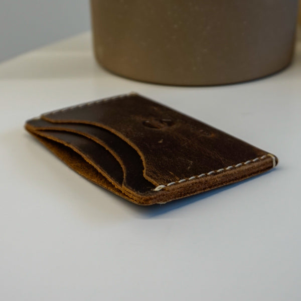 Minto Card Wallet Waxed Buffalo Hide