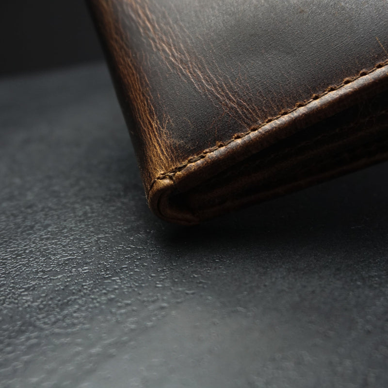 Newport Wallet Waxed Buffalo Hide