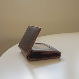 Newport Wallet Waxed Buffalo Hide