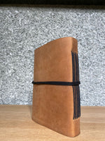 将图片加载到图库查看器，Owl on a Branch Handmade Natural Leather Journal
