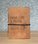 将图片加载到图库查看器，Think Like a Proton Handmade Natural Leather Journal
