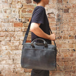 Load image into Gallery viewer, PYRMONT 16-BUFF-ZIP-LAPTOP BAG-BLACK
