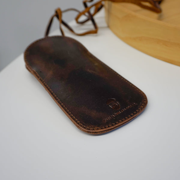 Slip Inn Glasses Case Waxed Buffalo Hide
