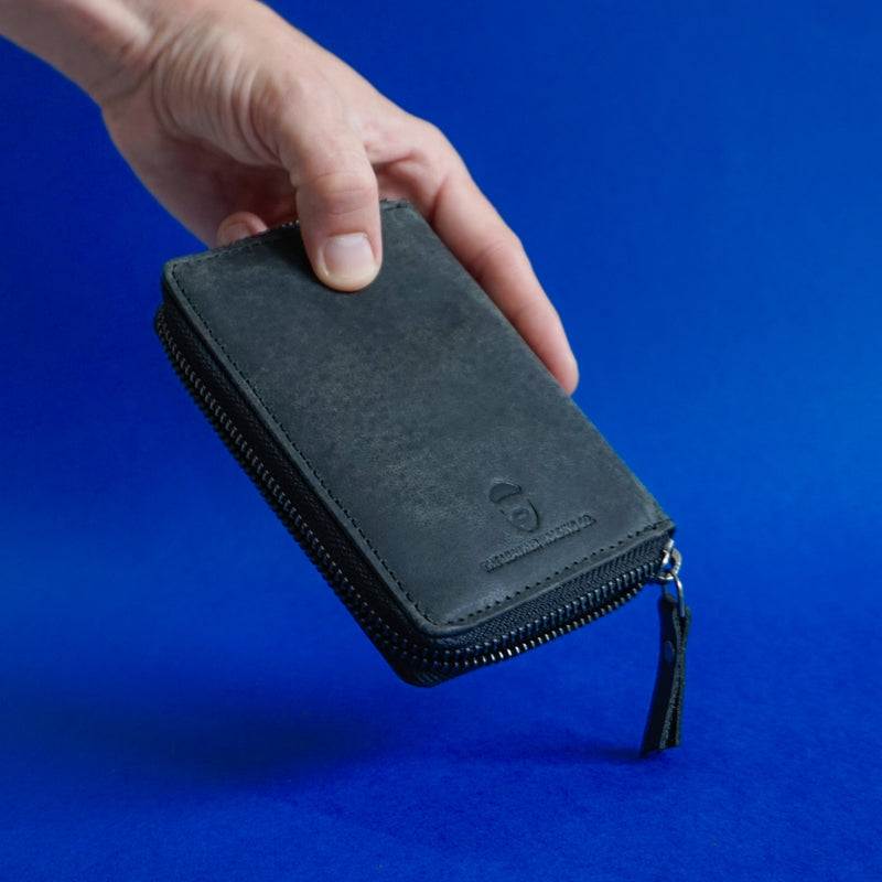 Tassie Wallet Cowhide Black