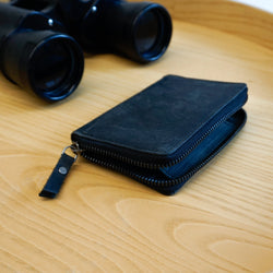 Tassie Wallet Cowhide Black