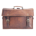 Load image into Gallery viewer, The Big Pommie 16-inch Old School Leather Satchel Bag
