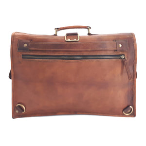 The Big Pommie 16-inch Old School Leather Satchel Bag