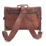 Load image into Gallery viewer, The Big Pommie 16-inch Old School Leather Satchel Bag

