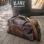 Load image into Gallery viewer, ULURU 50CMM BUFFALO TRAVEL AND GYM DUFFLE BAG - BROWN
